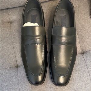 Joseph Abboud Classic Black Leather Loafers